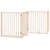 Dog Gate with Door Foldable 6 Panels 480 cm Poplar Wood 3155557