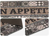 Kitchen Rug Grey Bon Appetit 300 x 60 cm 100% Polyamide 42045724