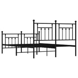 Bed Frame Black Powder-coated steel Double bed size Bed Frame 353555