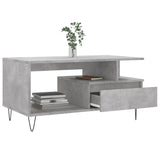 Coffee Table Concrete Grey 90x49x45 cm Engineered Wood 831024