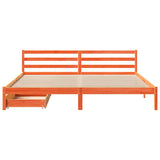 Bed Frame without Mattress Wax Brown 200x200 cm Solid Wood Pine 3301562