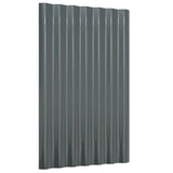 Roof Panels 36 pcs Galvanised Steel Anthracite 60x36 cm 319131