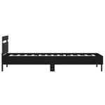 ZNTS Bed Frame without Mattress with LED Lights Black 100x200 cm 838709