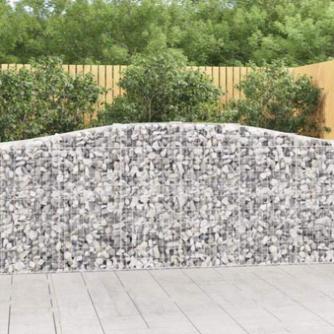 Arched Gabion Baskets 15 pcs 400x50x100/120 cm Galvanised Iron 3145965