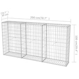 ZNTS Gabion Basket Galvanised Steel 200x30x100 cm 142548