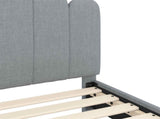Children's Bed Frame with Headboard Light Grey 90 x 190 cm 42011054
