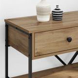Console Table with Drawer Brown 100 x 34.5 x 75 cm Wood 871305