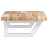 Basin Shelf Wall Mounted Steel and Solid Wood Acacia 3302666