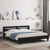 Bed Frame without Mattress Black 200x200 cm 3207393