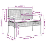 3 Piece Garden Dining Set with Cushions Beige Poly Rattan 3213584