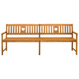 Outdoor Bench Natural 220 x 55.5 x 90 cm Solid Acacia Wood 42028092