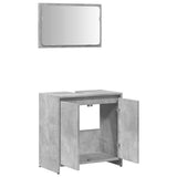 2 Piece Bathroom Furniture Set Concrete Grey Engineered Wood 856066