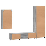 TV Cabinet Set FLORIN 3 pcs Grey Sonoma Engineered Wood 3397950
