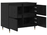 Storage Cabinet 3 pcs Black Oak 60 x 35 x 70 cm 3394511