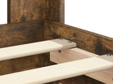 Bed Frame with Storage and Headboard Smoked Oak 180 x 200 cm 3414363