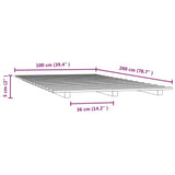 Bed Frame without Mattress 100x200 cm Solid Wood Pine 824553