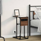 Bedside Cabinet Brown Oak 41.5 x 26 x 60.5 cm Engineered Wood 859604