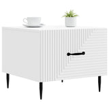 Coffee Table with Drawer White 49 x 50 x 40 cm Engineered Wood 894965