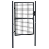 Mesh Garden Gate Galvanised Steel 100x125 cm Grey 145772