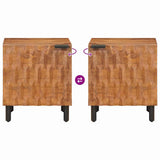 Bedside Cabinet Brown 40 x 33 x 46 cm Solid Mango Wood 4017896