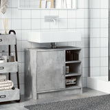 Sink Cabinet Concrete Grey 63x29x55 cm Engineered Wood 848132