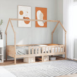 Kids' House Bed Frame without Mattress 80x200 cm Pine 850704