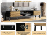 175*39.5*53cm TV cabinet, TV board, TV console with 2 cabinets and open storage space, TV table, TV N605P417177N