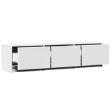 TV Cabinet with LED White 165 x 34 x 40 cm Engineered Wood 8006547