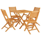 Garden Dining Set Natural Teak Solid Teak Wood Medium Foldable 3155040