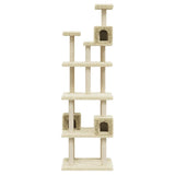 Cat Tree with Sisal Scratching Posts Cream 188 cm 171488