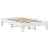 Bed Frame without Mattress White 120x190 cm Small Double Solid Wood Pine 855374