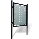 Black Single Door Fence Gate 100x100 cm 141685