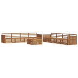 Outdoor Sofa Set 9 pcs Natural Solid Acacia Wood 3373214