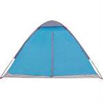 ZNTS Camping Tent Dome 4-Person Blue Waterproof 94763