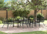 Garden Dining Set 7 pcs Black Poly Rattan 3380845