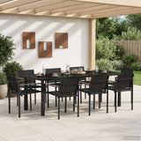 Outdoor Furniture Set 9 pcs Black and Anthracite Textilene 3422891