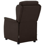 Massage Chair Dark Brown 93.5 x 67.5 x 101.5 cm Fabric 348354