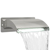 Pool Waterfall with LED Stainless Steel 304 30 x 9 x 26 cm 42040587