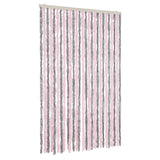 Fly Curtain Silver Grey and Pink 118x220 cm Chenille 4004886
