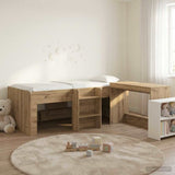 Kids'High Bed Frame with Desk 2 pcs Artisan Oak 3423445
