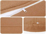 Cushion Cover 6 pcs HEERLEN Beige 60 cm Boucl 922952