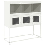 ZNTS Sideboard White 100.5x39x107 cm Cold-rolled Steel 853421