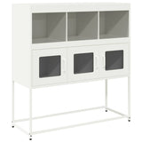 ZNTS Sideboard White 100.5x39x107 cm Cold-rolled Steel 853421