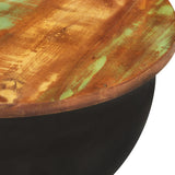 2 Piece Coffee Table Set Black Solid Wood Reclaimed 351753