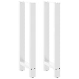 ZNTS Coffee Table Legs White 2 pcs 40x cm Steel 4013337