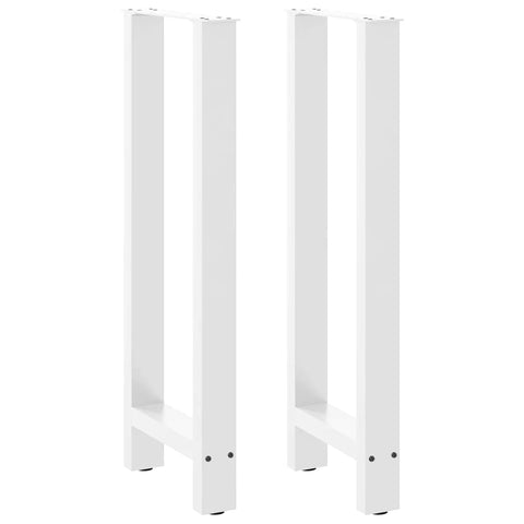 ZNTS Coffee Table Legs White 2 pcs 40x cm Steel 4013337