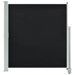 Patio Retractable Side Awning 140 x 300 cm Black 45190