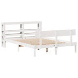 Bed Frame without Mattress White 160x200 cm Solid Wood Pine 3305805