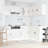 11 Piece Kitchen Cabinet Set "Porto" Gloss White Engineered Wood 3314963
