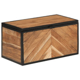 Storage Box 60x30x30 cm Solid Wood Acacia and Iron 372752